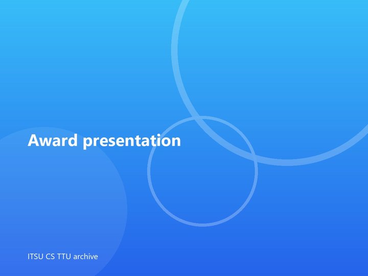 Award presentation